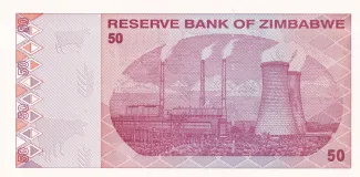 Zimbabwe 50 Dollars, 2009 reverse