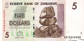 Zimbabwe 5 Dollars, 2007 image