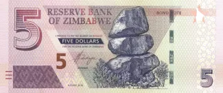 Zimbabwe 5 Dollars, 2016 image