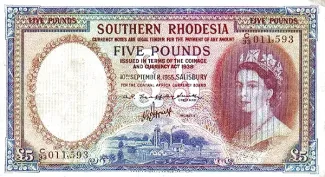 Zimbabwe 5 Pounds, 1955
