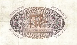 Southern Rhodesia 5 Shillings, 1945-1948 reverse