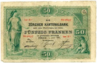 Zrich 50 Francs, 1888-1907